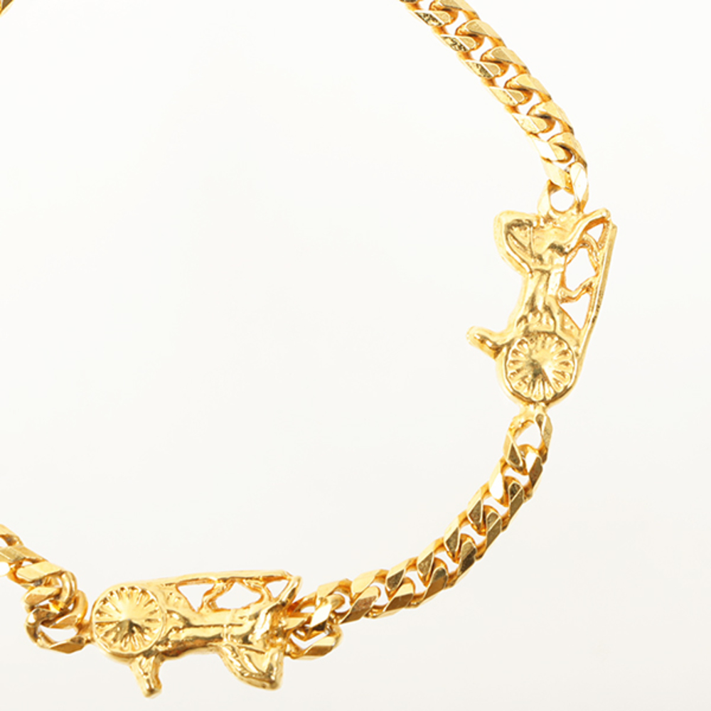 CELINE Horse Carriage Plate Chain Bracelet - Picture 7 of 9